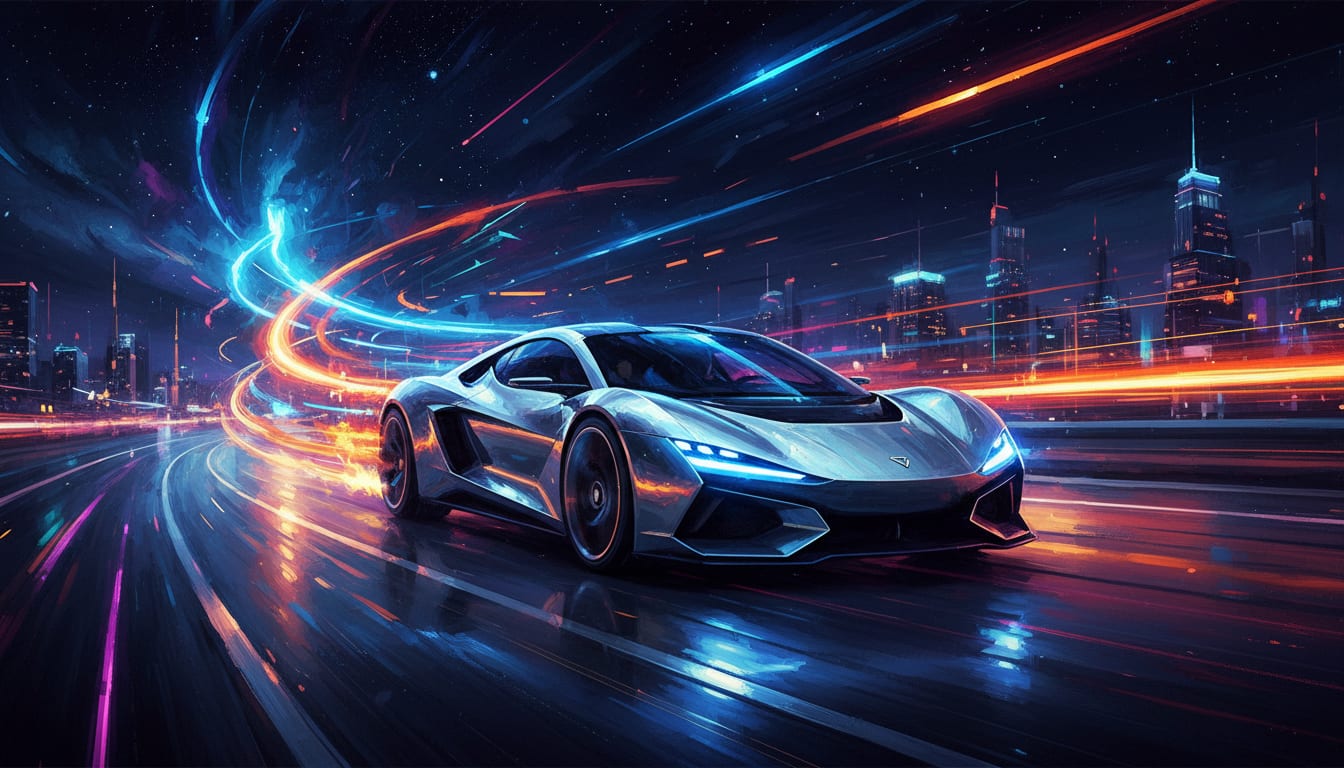 Autobahn — Neon Light Streaks